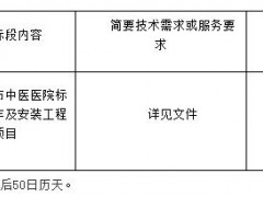 聊城市中醫(yī)醫(yī)院標識標牌制作及安裝工程項目